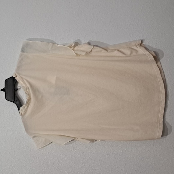 Lauren Ralph Lauren Mascarpone Cream Jersey Flutter-Sleeve Women Blouse - Picture 6 of 10